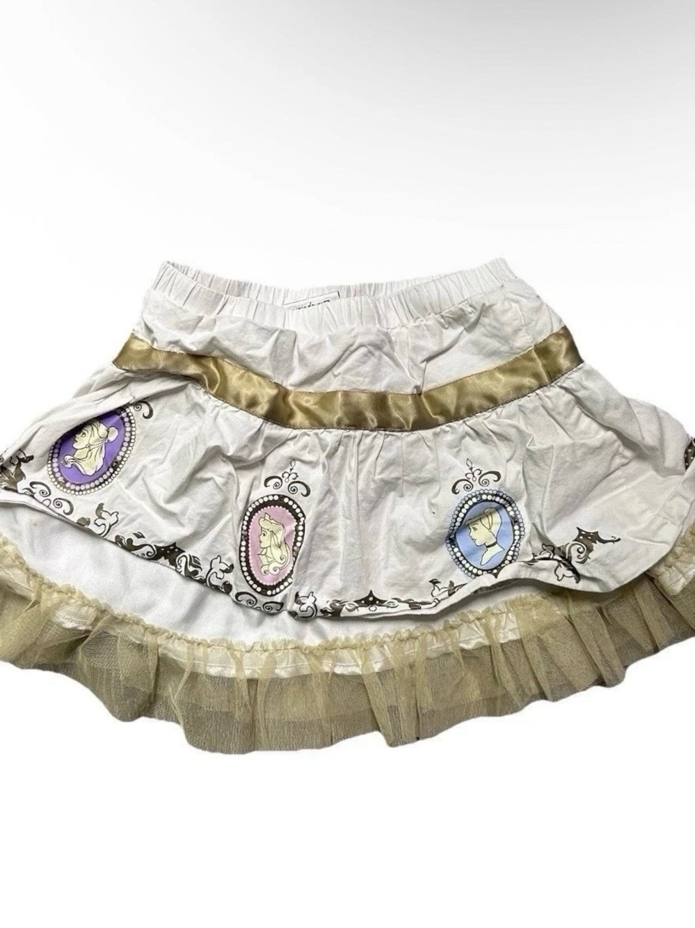 Disney Store Toddler Girl Princess Skirt Size XS (4) Cinderella Snow White